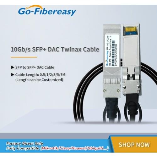 DAC Cable 10G SFP+ Passive Direct Attach Copper Twinax Cable 0.2M 30AWG Compatible for Ubiquiti Mikrotik Zyxel 10G SFP+DAC Cable
