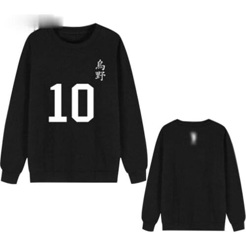 Anime Haikyuu Cosplay Costumes Hoodie Sweatshirt Uniform Volleyball School Long Sleeve O-Neck Pullovers Mens Clothing Tops Boys