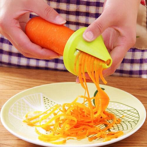 New 1PC Kitchen Tools Vegetable Fruit Multi-function Spiral Shredder Peeler Manual Potato Carrot Radish Rotating Shredder Grater