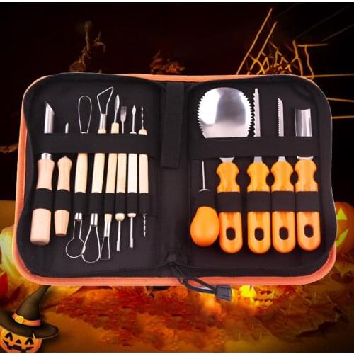 13PCS Halloween Pumpkin Cuttings Carving Kit Stainless Steel High Quality Durable Carving Tools for Fruit Vegetable With Toolkit