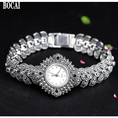 The new elegant business 925 sterling silver womens autumn bracelet watches