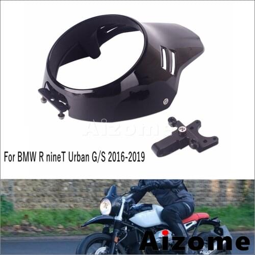 Motorcycle Headlight Cover Fairing w/ Mount Kit For BMW R nineT Urban G/S 2016 2017 2018 2019