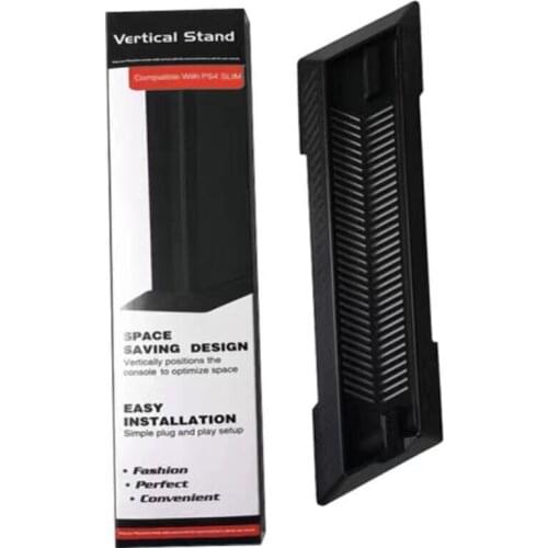 Plastic Non-Slip Secure Base Cooling Vertical Stand for PS4 Slim Stand Game accessories Black White