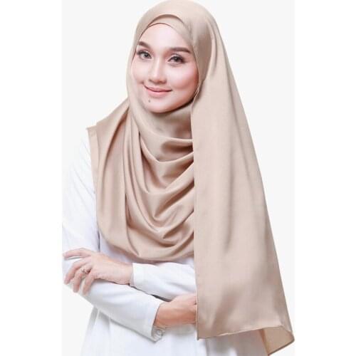 New Head Scarf Solid Colors Women Silk Arrival Smooth Matte Satin Scarf Plain Shawls and Wraps Satin Muslim Hijab Scarves