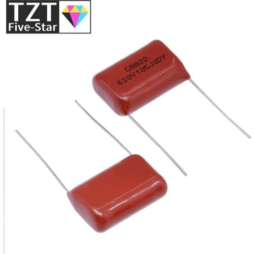 10PCS 630V105J 630V 1UF Pitch 20mm 105 1000NF CBB Polypropylene film capacitor