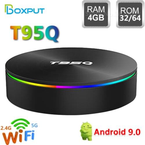 T95Q Smart Tv Box Android 9.0 Amlogic S905X3 Tvbox 4K HD 2.4G 5G Dual Wifi BT V4.0 TvBox 4G 32GB 64GB Google T95 Box Set Top Box