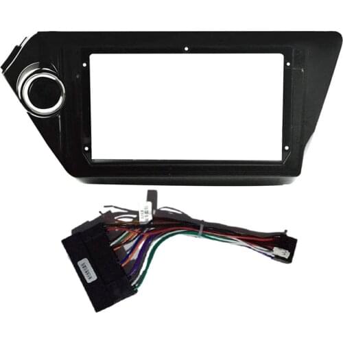 AU04 -2 Din Car Fascia Radio Frame for Kia Rio3 Rio 3 K2 2010-2016 Transition Car Player Navigation DVD Frame with Cable