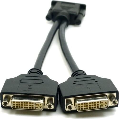 Xiwai DMS-59 Male to Dual DVI 24+5 Female Female Splitter Extension Cable for Graphics Cards & Monitor