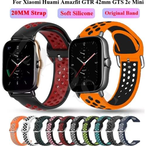 20mm Smart Watch Wrist Straps For Xiaomi Huami Amazfit GTS/GTS 2 Mini 2E Silicone Band Amazfit BIP S U Pro Replacement Bracelet