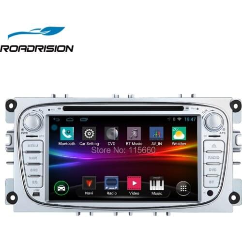 RoadRision Android 6.0 2 Din 7 Inch Car DVD Player For FORD Mondeo/S-MAX/C-MAX/Galaxy/Focus 2 Silver/Black Radio GPS Navigation