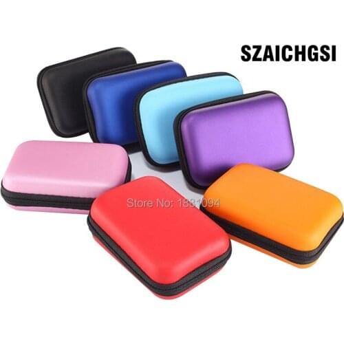 SZAICHGSI Mini Zipper Hard Headphone Case,EVA Earphone Bag,Portable Earbuds Pouch box wholesale 500pcs/lot