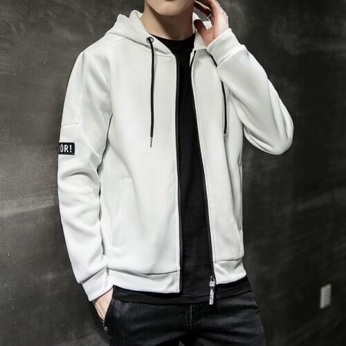 Ymwmhu New Fashion Brand Men Thin Hooded Sweatshirt Zipper Long Sleeve Autumn Hoodies with Cap Loose Fit Male Clothes Plus Size
