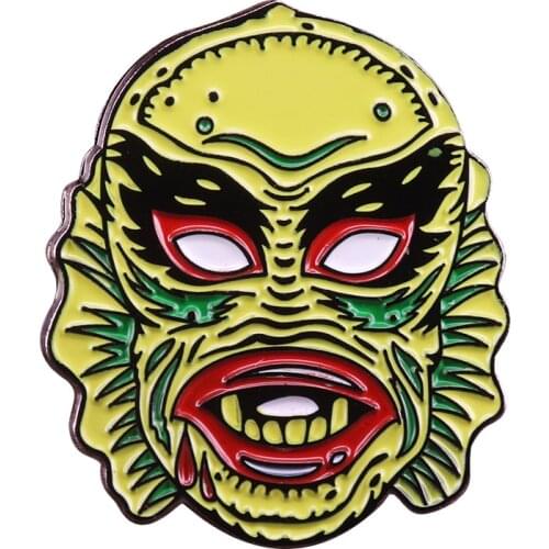 The creature from black lagoon pin universal monsters badge classic horror movie lover gift