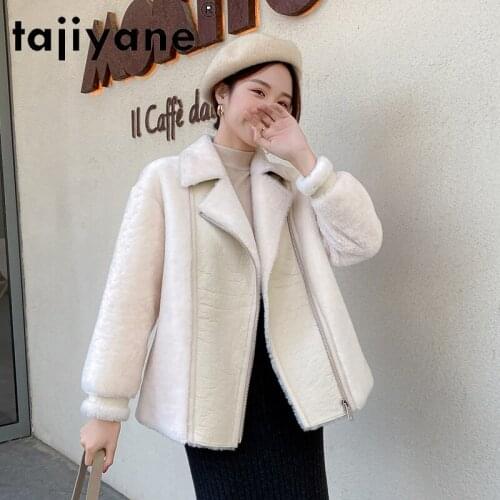 Tajiyane Real Fur Coat Women 100% Wool Jacket Womens Genuine Sheepskin Jackets Woman Sheep Shearing Coats Mujer Parkas TN1239
