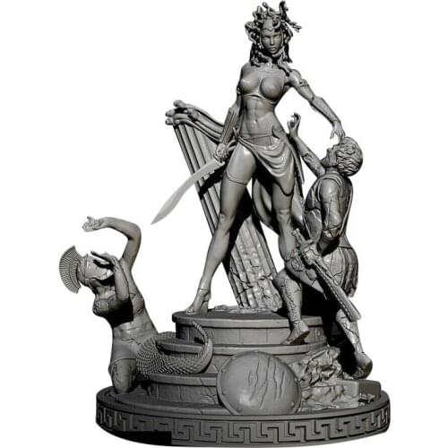 1:32 Scale Resin Figure Unpainted Model Kit Figure Collect Unassambled Unpainted Queen Medusa