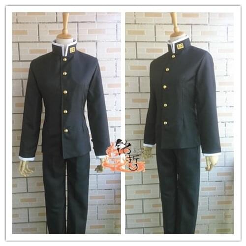 2016 Sakamoto Desu ga Sakamoto Cosplay Costume Class 3 Grade 2 Black Uniform Japanese School Boys' Uniform Halloween Costume
