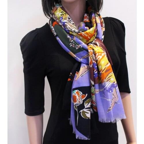 300 Cashmere Thin Sicilian girl Scarf Painting Scarves Female Pure Shawls Girl Winter Wraps Pashmina 200*100cm Soft Luxurious