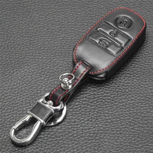 Kutery 10pcs 3 Buttons Remote Leather Car Key Cover Case For Kia K3 K5 Forte Rio5 Optima Keychain key Accessories