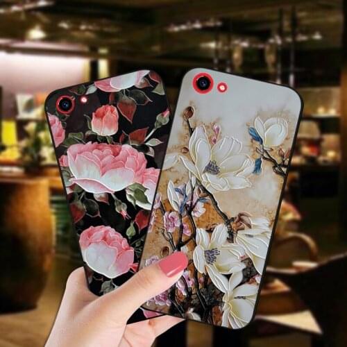 Luxury 3D Relief Flower Case For Vivo V5 Lite V7 Plus V9 Bumper Matte Back Cover For Vivo Y66 Y67 Y75 Y79 Y81 Y83 Pro Y85