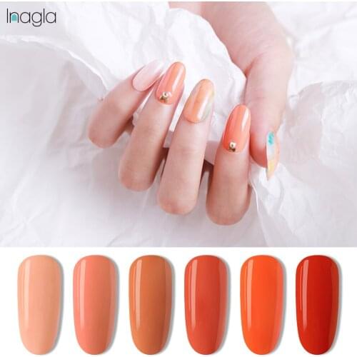 Inagla Begonia Nail Gel Polish Soak off UV LED Nail Polish Lacquer Varnish Top Base Coat 8ML Enamel Gel Polish Lacquer Varnish