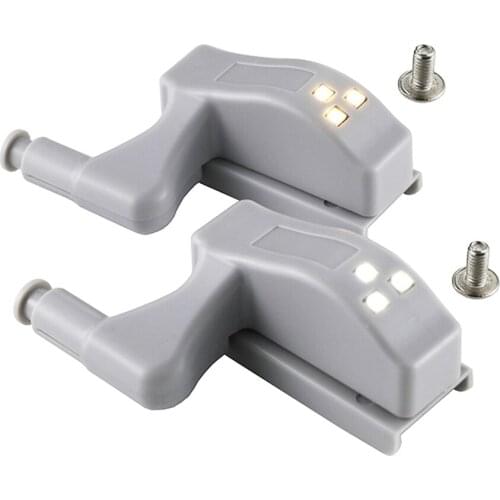 16PC LED Under Cabinet Light Wardrobe Closet Inner Hinge Night Lamp Lamp For Cupboard Closet Kitchen Bedroom Door Lamp 3pcs LED