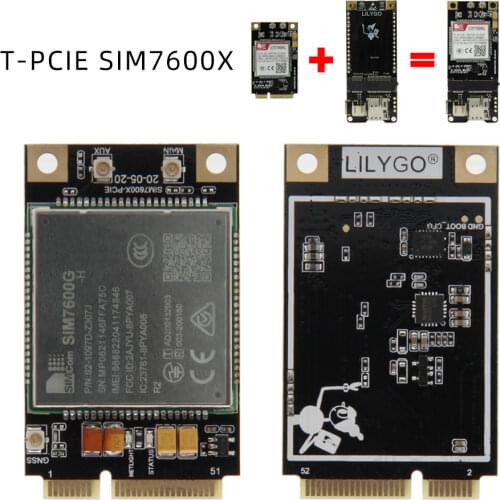LILYGO® TTGO T-PCIE Module ESP32 Chip Support WIFI Bluetooth Nano Card SIM Series Composable Development Board