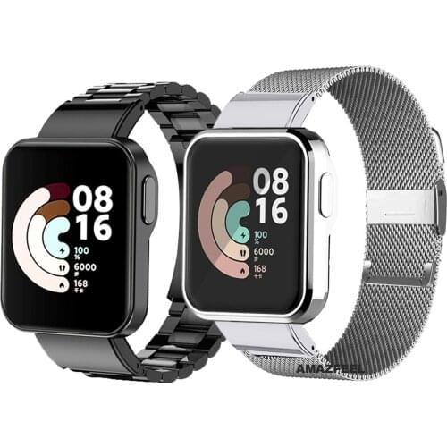 Stainless Steel Metal Watch Bands For Xiaomi Watch Lite Bracelet Mesh Loop Replacement Strap For Xiaomi Mi Watch Lite Band Belt