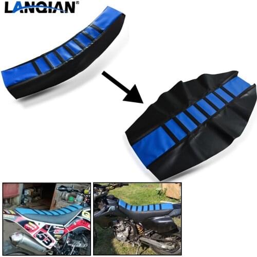 Motorcycle Leather Striped Soft-Grip Gripper Soft Seat For Yamaha YZ WR TTR XT DT 80 85 125 230 250 426 450 600 F FX X Parts