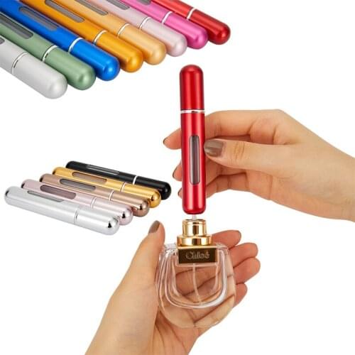 Perfume bottle set portable mini refillable bottle with spray cosmetic container spray atomizing bottle