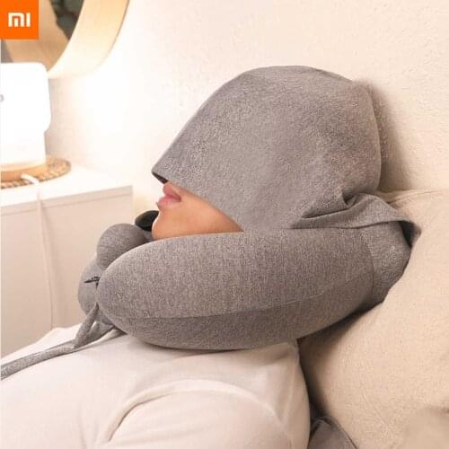 Youpin Inflatable Hump U-shaped Pillow Hand Press To Fill Gas Protable Convient Removable Cover Relax Neck with Storage Bag