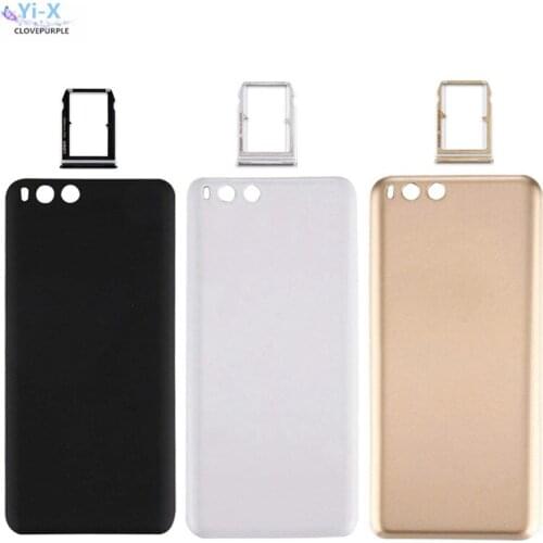 New Housing Glass Battery Back cover For Xiaomi 6 Mi 6 Mi6 with Sim card holder tray Replacement parts
