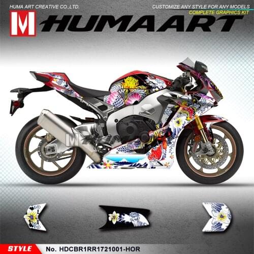 HUMAART Personalised Graphics Custom Stickers Racing Bike Deco Kit for CBR1000RR CBR 1000RR 2017 2018 2019 2020 2021
