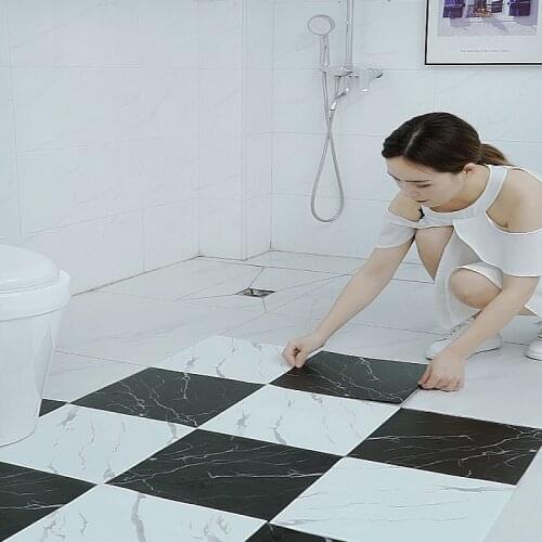 PVC Marble Tile Stickers Stone Plastic Floor Tiles Self Adhesive Self Adhesive Floor Stickers Thickening Ten Pieces