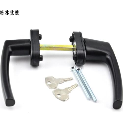 ROTO plastic steel door with lock butt through handle, aluminum plastic door and window with broken bridge aluminum door