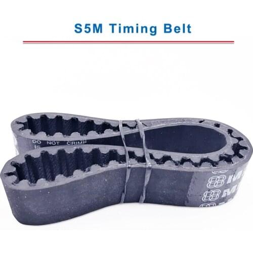S5M Timing Belt with circular teeth 5M-350/355/370/375/385/390/400/405 belt width 15/20/25mm teeth pitch 5mm