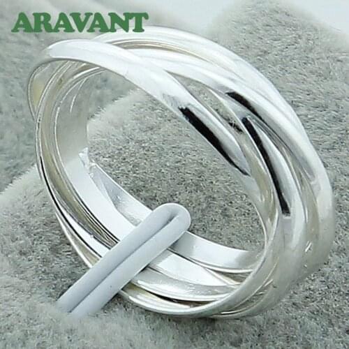 925 Silver Multi Circles Ring For Women Engagement Silver Jewelry