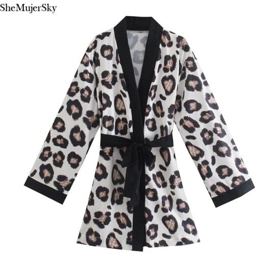 SHEMUJERSKY Leopard Blouses