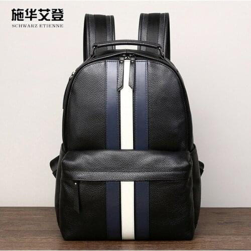 Shoulder Bag Crash Color Mens Backpack Leather Shoulder Bag Casual Mens Bag Travel Fashion Leather Backpack
