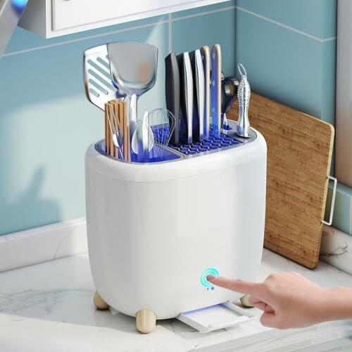 Smart Kitchen Organizer Knife Holder Drying Clean UV Disinfect Cooking Utensils Storage Box Holder Kitchen Accessories