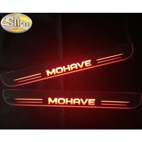 SNCN Waterproof Acrylic Moving LED Welcome Pedal Scuff Plate Pedal Door Sill Pathway Light For Kia Mohave 2020 2021