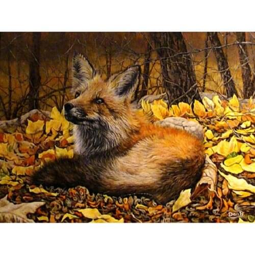 YIKEE diamond painting Fox,diamond painting kit,daimond painting Y1303