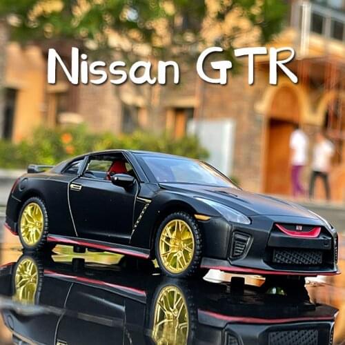 1:32 Nissan GTR Diecasts & Toy Vehicles Metal Toy Car Model High Simulation Skyline Ares R34 R35 Pull Back Collection Kids Toys
