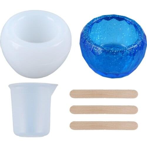 1PC Bowl Dish Transparent UV Resin Mold Set Epoxy Moulds Jewelry Plate Coasting Mold For DIY Jewelry Making Finding Accessories