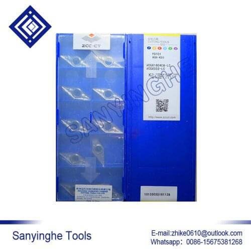 Free shipping high quality 10pcs/lots YD101 VCGX160408-LC cnc carbide turning inserts