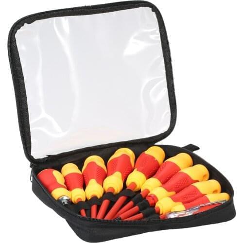 10 in 1 multitool 1000V Insulated Screwdriver Kits Set + Magnetic Slotted Phillips Bits Electrical Work Multi-Bit hand Tools kit