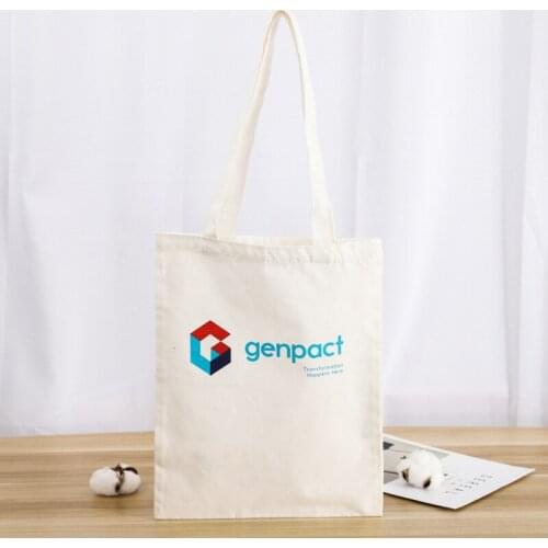 1000Pcs Custom Logo Canvas Bag Portable Shoulder Canvas Bag Creative Advertising Slogan Custom Canvas Bag