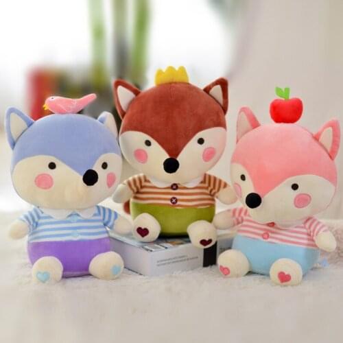 30cm 43cm Soft plush cartoon fox doll soft cute toy sleeping pillow children holiday gift female