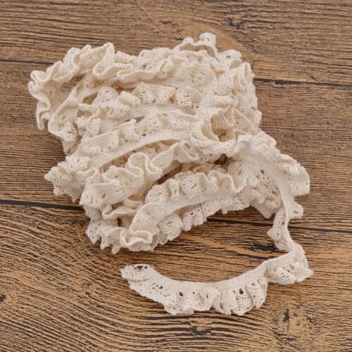 5 Yards DIY Sewing Craft Cotton Elastic Lace Trim Ribbon For Women Garment Hair Decoration Accessories Band