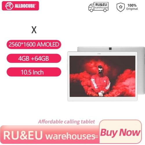 Alldocube X 10.5 inch WIFI Tablet Android 8.1 Oreo 2560*1600 AMOLED MTK 8176 Hexa-core RAM 4GB ROM 64GB 8MP+8MP Tablets