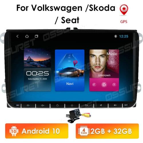Android 10 9" 2din Car Player for POLO GOLF 5 6 POLO PASSAT B6 CC 2005-2013 TIGUAN TOURAN EOS SHARAN SCIROCCO CADDY GPS Navi